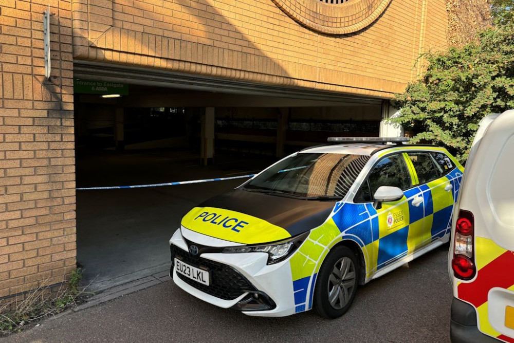 The car park was cordoned off while investigations took place.