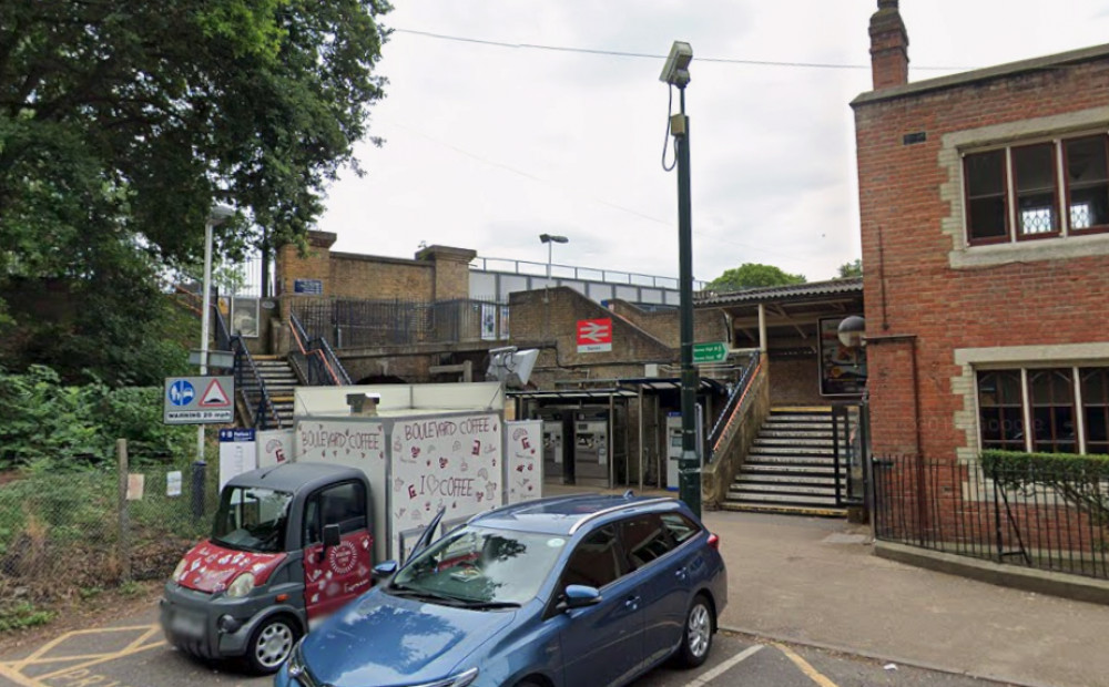 British Transport Police were called to Barnes Railway Station this morning and confirm one person has been left in hospital with stab injuries (credit: Google Maps).