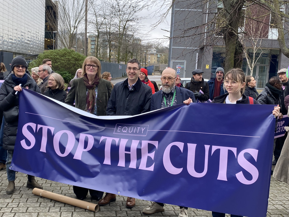 The protest about funding cuts.