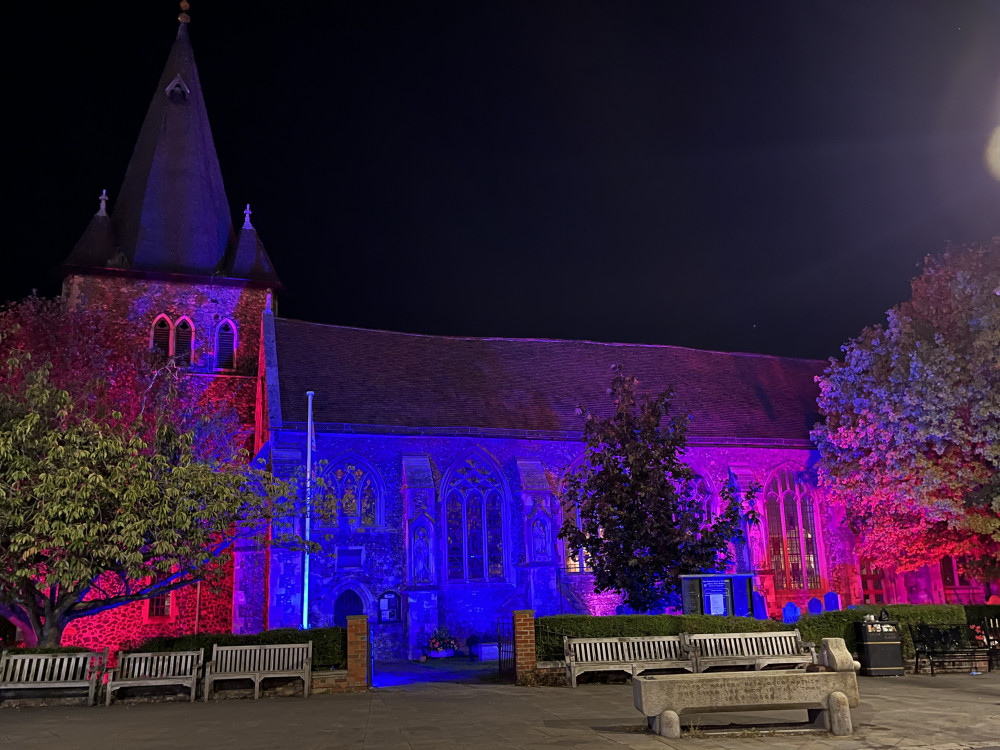 All Saints Church during Baby Loss Awareness Week 2023. (Credit: Dave Ridgewell)