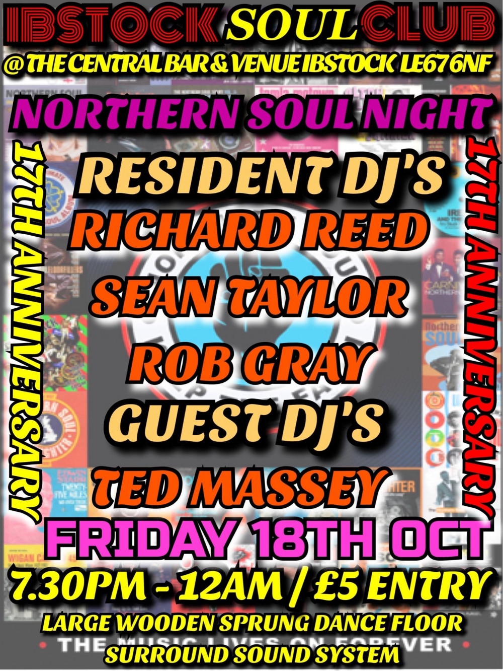 Ibstock Soul Club 17th Anniversary at Central Bar and Venue, Central Avenue, Ibstock, near Coalville Ibstock Soul Club 17th Anniversary at Central Bar and Venue, Central Avenue, Ibstock, near Coalville