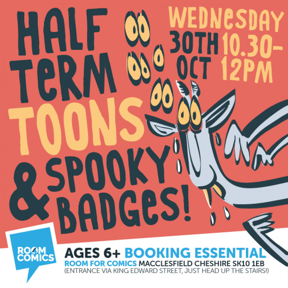 HALF-TERM Cartoon art & SPOOKY badge workshop