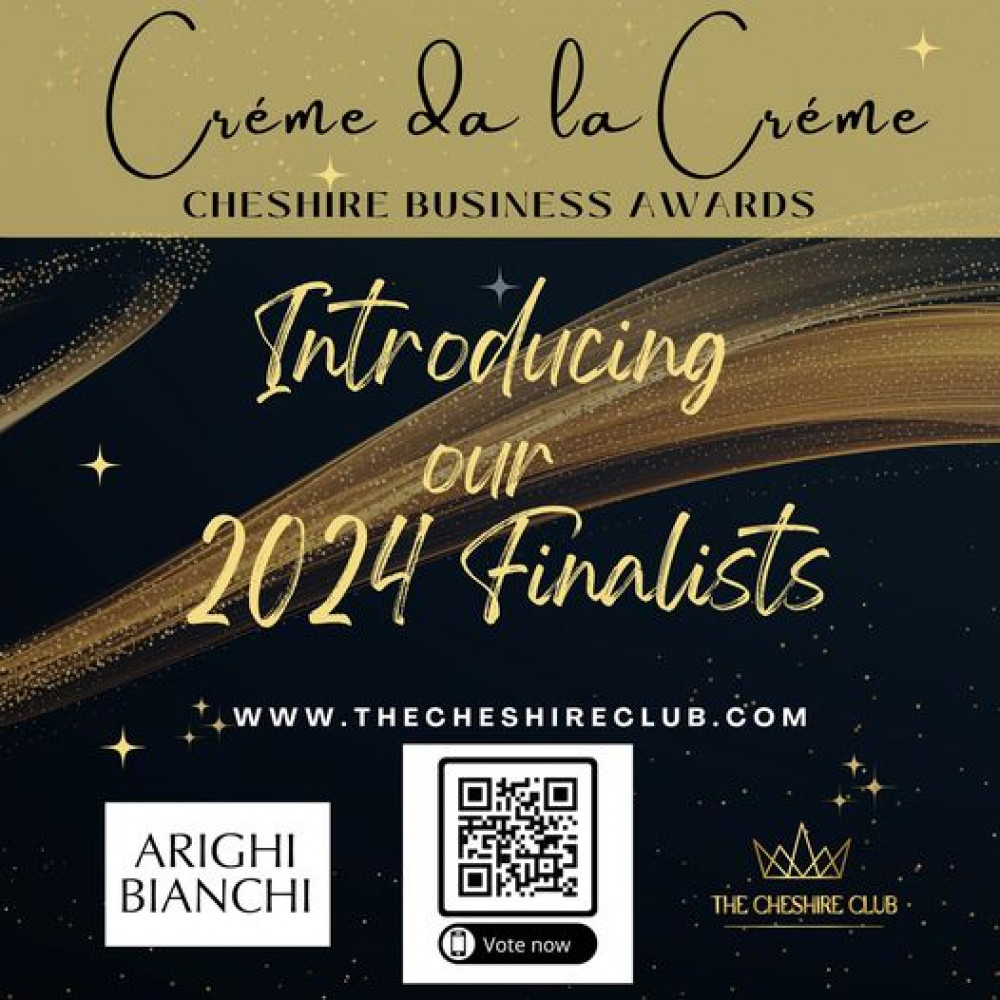 Winners of the Crème de la Crème business awards will be announced on Friday 15 November (The Cheshire Club).