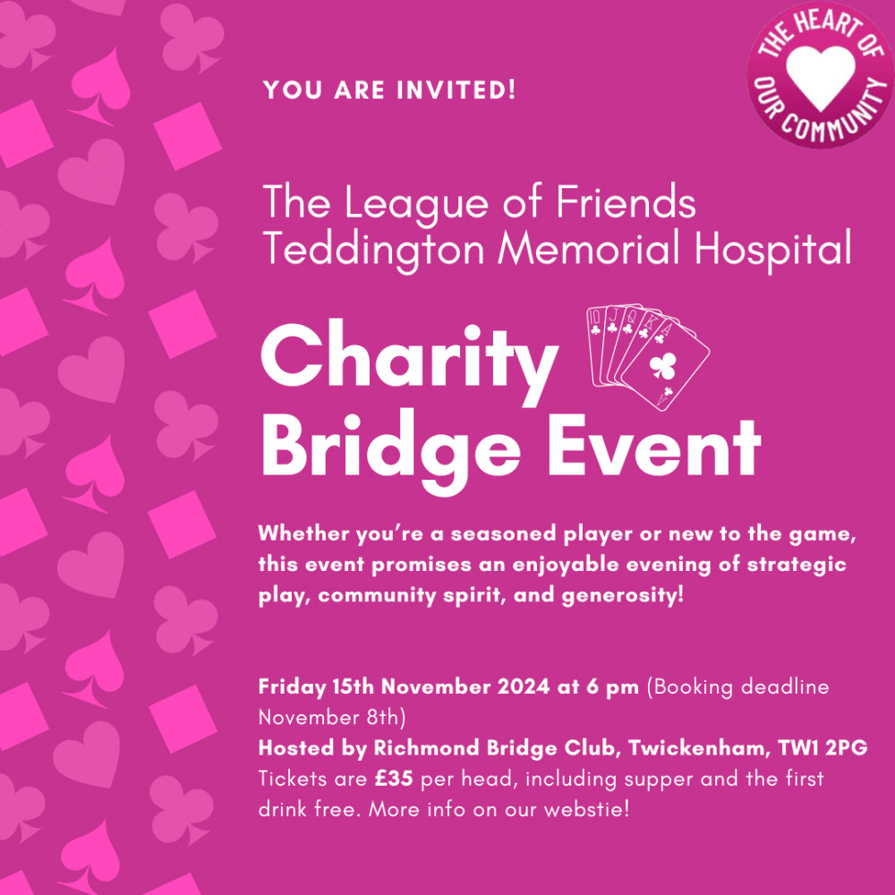 The League of Friends Teddington Memorial Hospital Charity Bridge Event