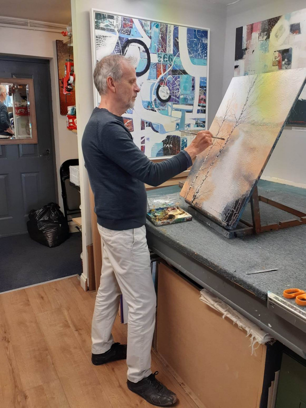 Ged at work in his Alsager studio. (Photo: Nub News/Deborah Bowyer)  