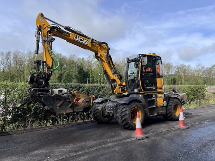 The JCB Pothole Pro will begin repairing potholes across Newcastle this month (Staffordshire County Council).