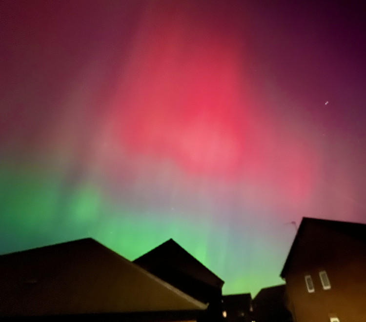 Northern lights over Kenilworth (image by Zac Hammersley)