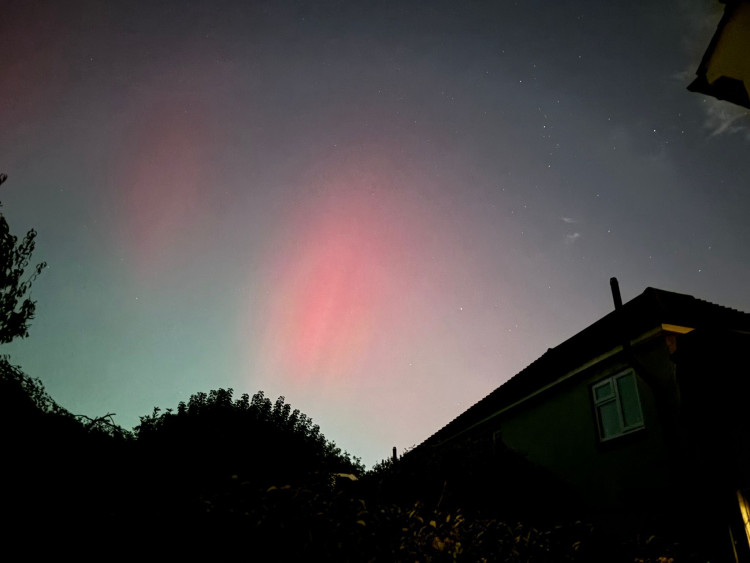 The Northern Lights were caused by a massive solar storm, whereby a burst from the sun interacted with the Earth's magnetic fields (Image - Nub News)