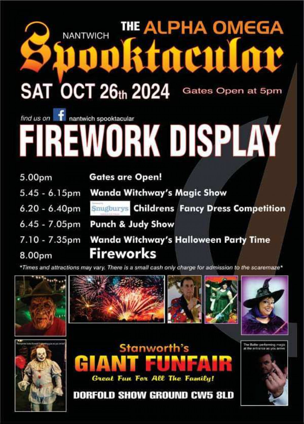 The AO Nantwich Spooktacular is coming to Nantwich on Saturday 26 October at Dorfold Showground. The AO Nantwich Spooktacular is coming to Nantwich on Saturday 26 October at Dorfold Showground.