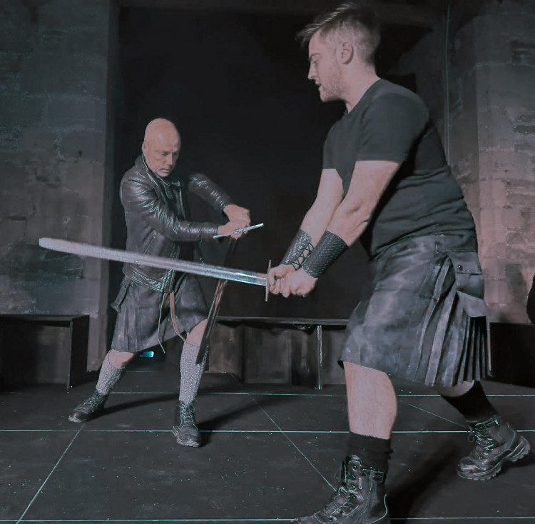  A sword fight from the Wells Theatre Festival’s production of Macbeth earlier this year.