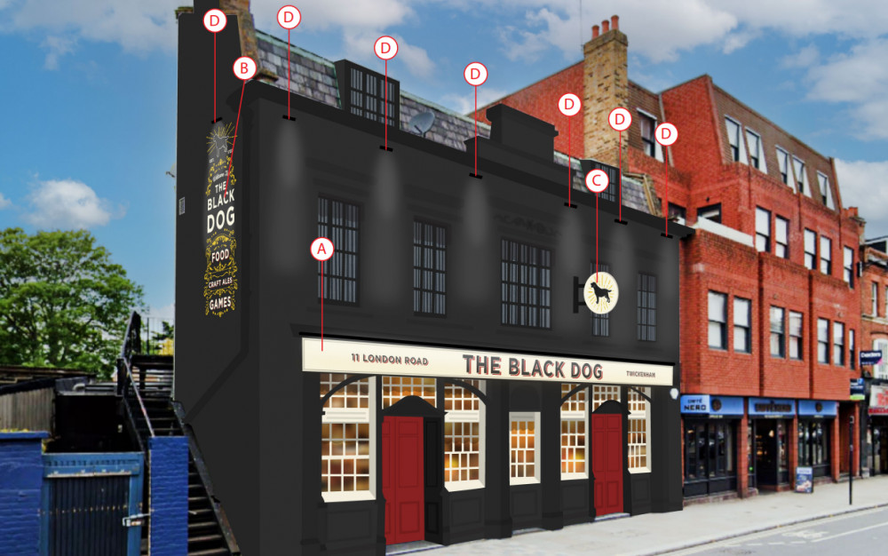 An artist's impression of the new-look pub (image via planning application)