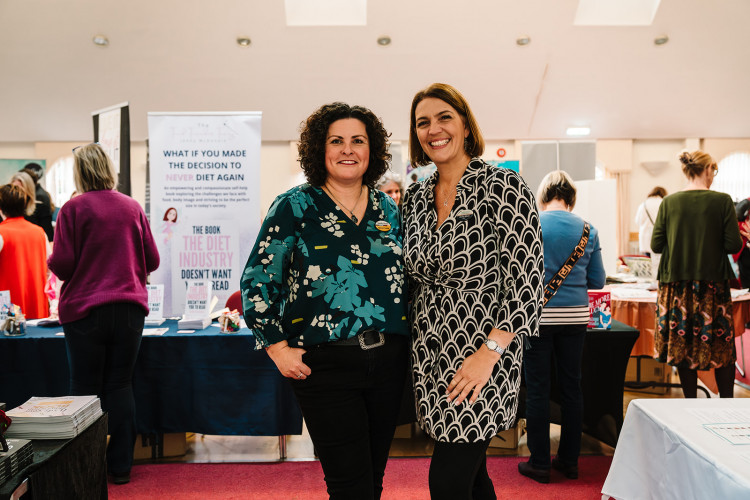 Founder Karen Heap with Event Sponsor Shelley Wilson Writing Mentor (image supplied)