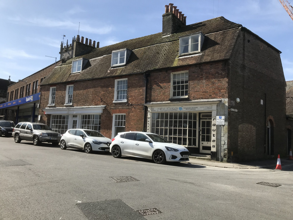 The former Routes office in North Square, Dorchester.