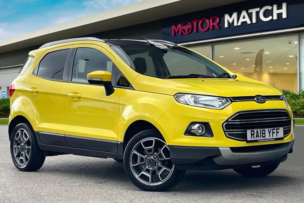 This bright yellow Ford Ecosport from Motor Match Stafford is a ray of sunshine on a dreary day. (Photo: Swansway) 