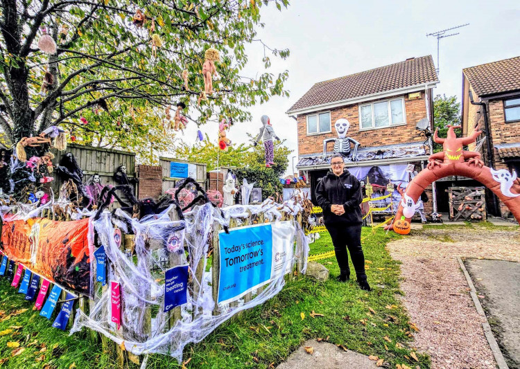 Maria Connell, 42, of Merlin Way, first set-up her spooky display in 2022, attracting visitors from across Cheshire (Ryan Parker).