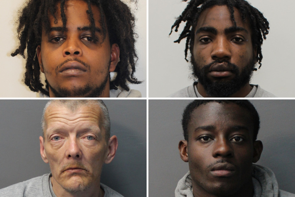 (Top left to bottom right) Mahdi Mumin, Khalfani Sinclair, Phillip Jones, and Christian Braimah have all been convicted for the murder of the 43-year-old (credit: Met Police).