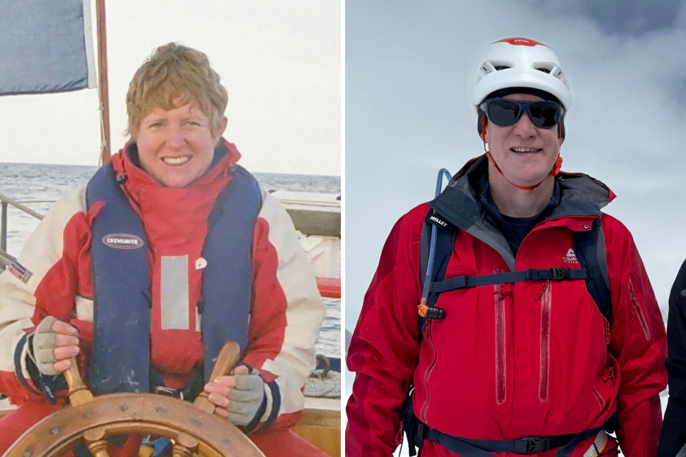 Greg Attwood (right) is raising awareness of brain tumors in memory of his sister Jo (left) who died from cancer (credit: Image supplied).