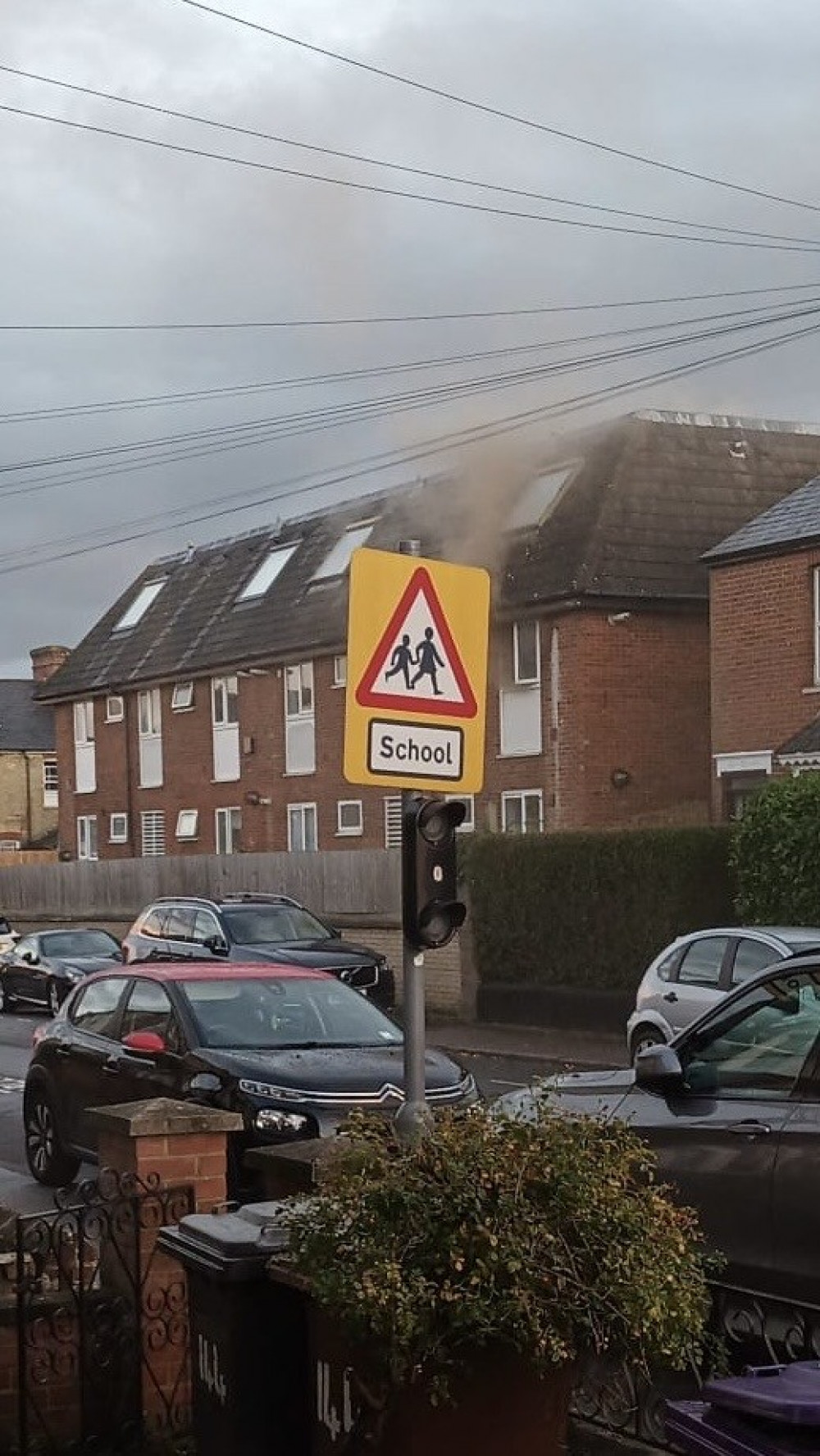 Fire at flats on Bearton Road 