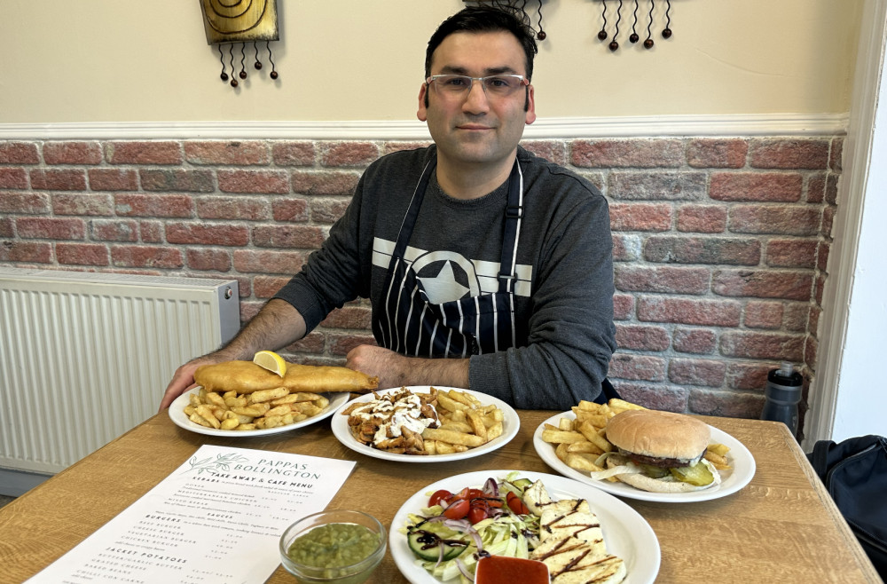 Chef Sadi Batmaz has become the second-ever owner of Pappa's, a Bollington institution since 1991. (Image - Macclesfield Nub News)