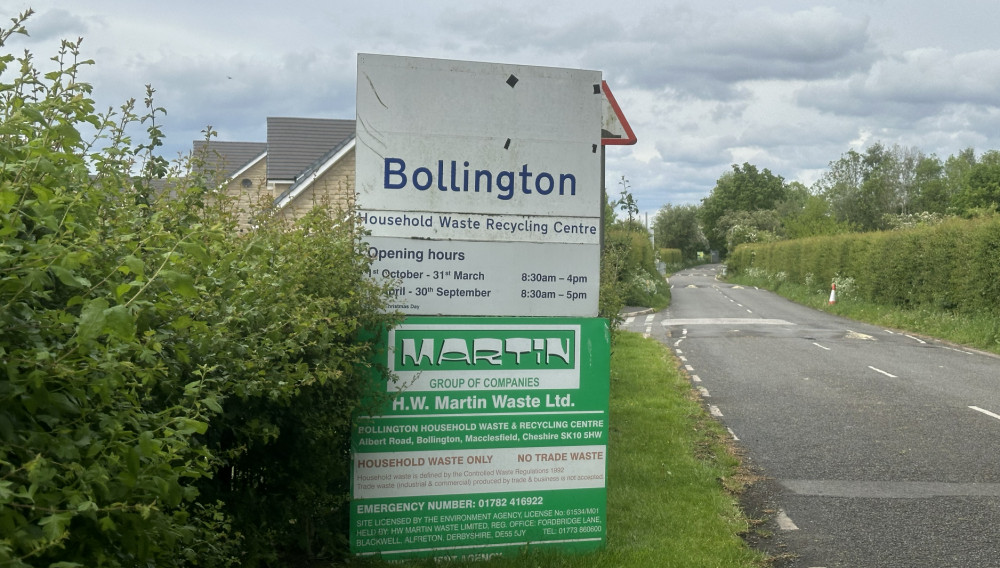 Bollington Household Waste Recycling Centre, of Albert Road, shut in August. (Image - Macclesfield Nub News)