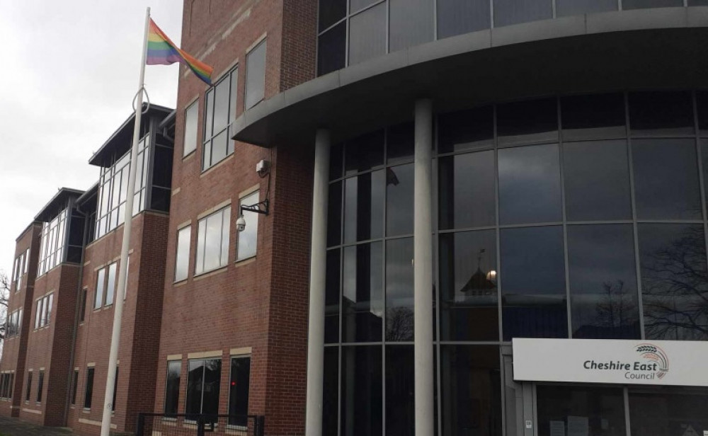 Cheshire East Council headquarters, Westfields, Sandbach. (Image - Macclesfield Nub News) 