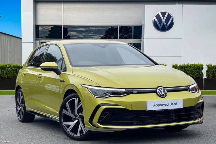 This car is finished in the lime yellow paintwork.  (Swansway Group).