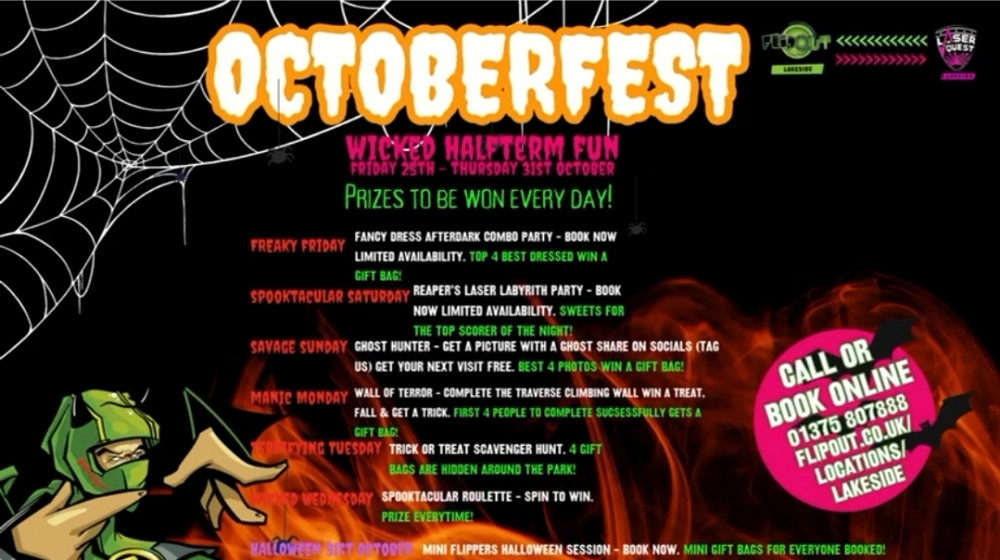 Get ready for a spooktacular week of wicked half-term fun at FlipOut Lakeside! 