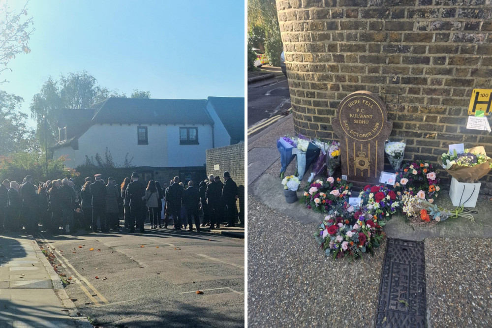 On Thrusday, 24 October 2024 Twickenham residents and Met Police colleagues marked 25 years since the PC died (credit: MPS Ham & Petersham).