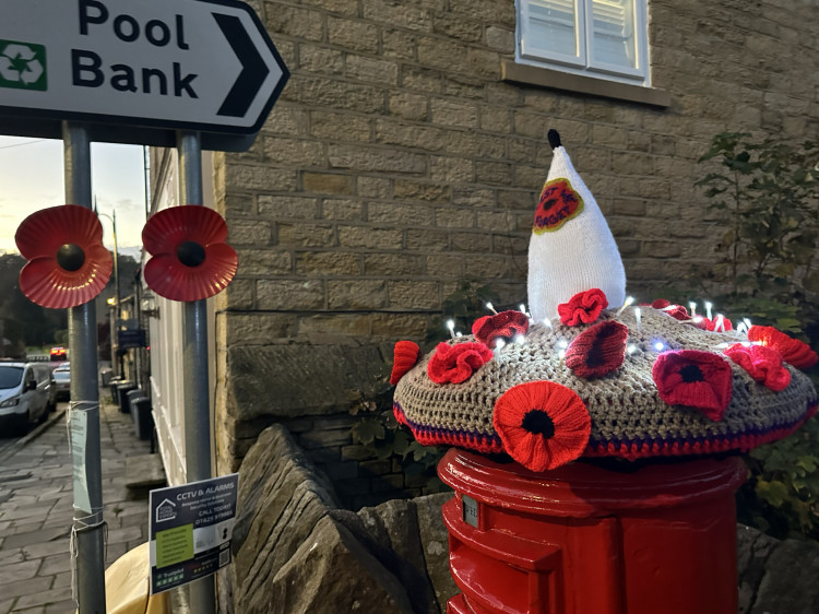 The current Remembrance Display at the Pool Bank Car Park, Macclesfield. (Image - Macclesfield Nub News)