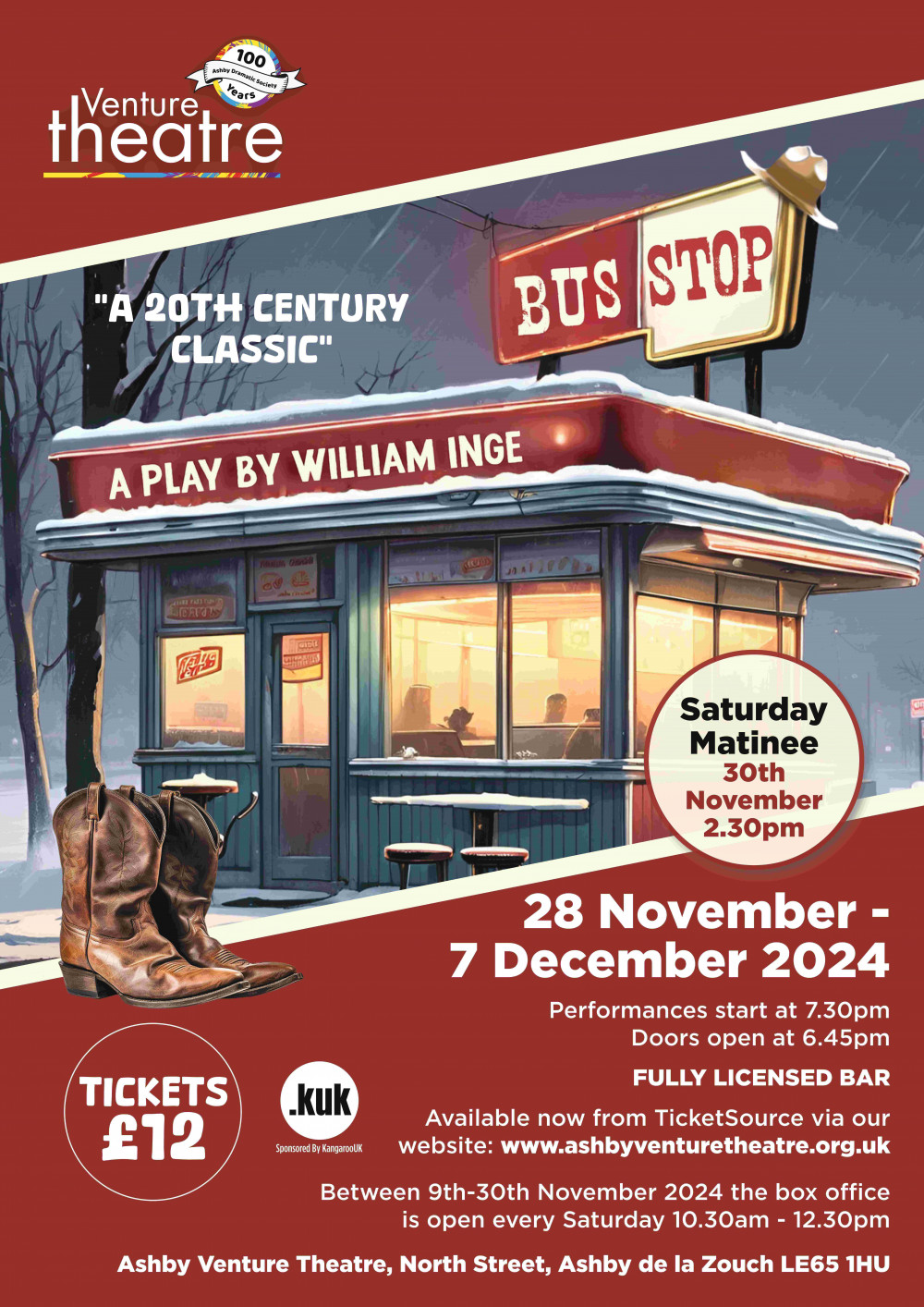 Bus Stop A play by William Inge at the Venture Theatre, North Street, Ashby-de-la-Zouch