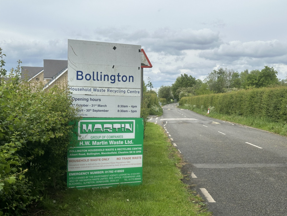 Bollington Household Waste Recycling Centre, of Albert Road, shut in August 2024. (Image - Macclesfield Nub News) 