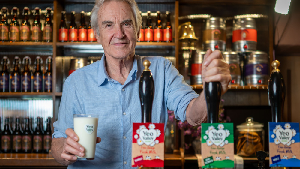 Larry Lamb will officially open Yeo Valley Organic’s Moo Inn (image via SWNS)