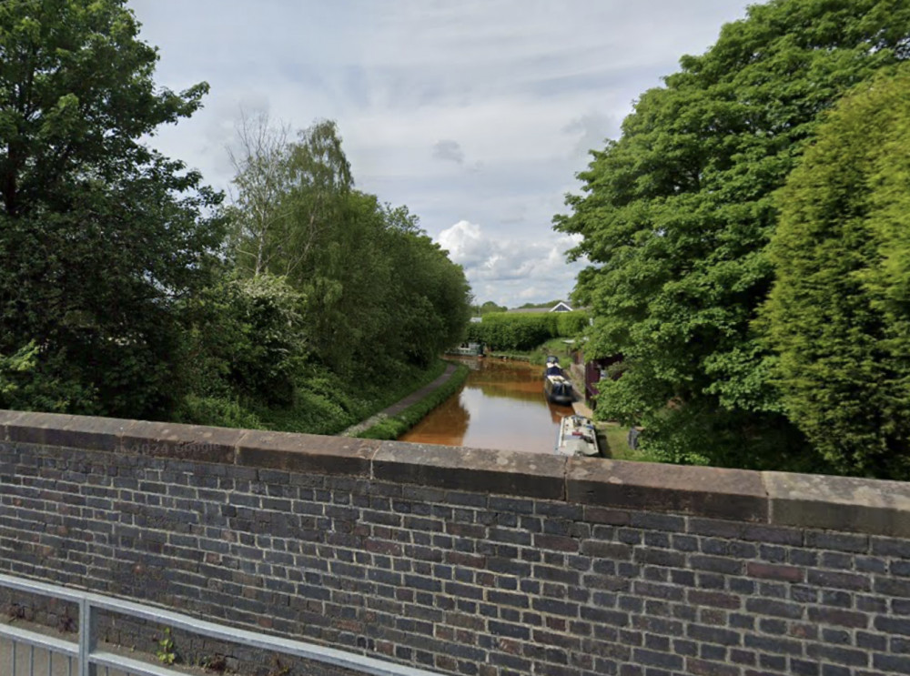 Police were called to a canal near Kidsgrove Train Station this morning (Google).