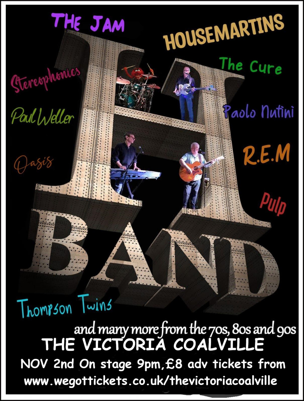 The Incredible H Band at The Victoria, Whitwick Road, Coalville