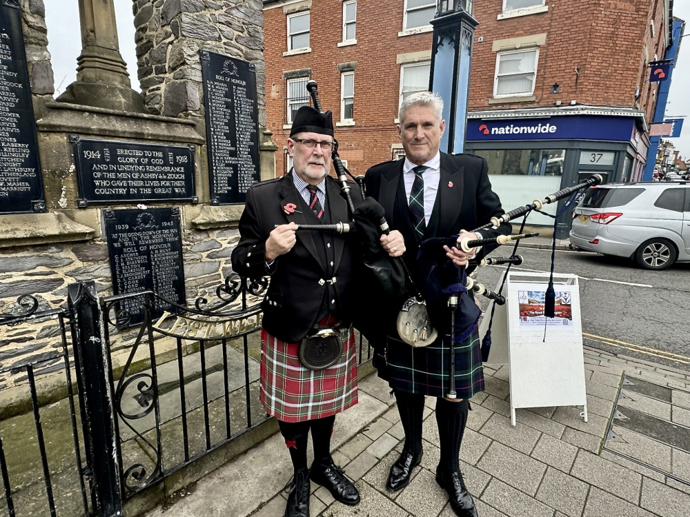 Michael Gordon (left) and Kenny Horn in Market Street. Photo: Ashby Nub News