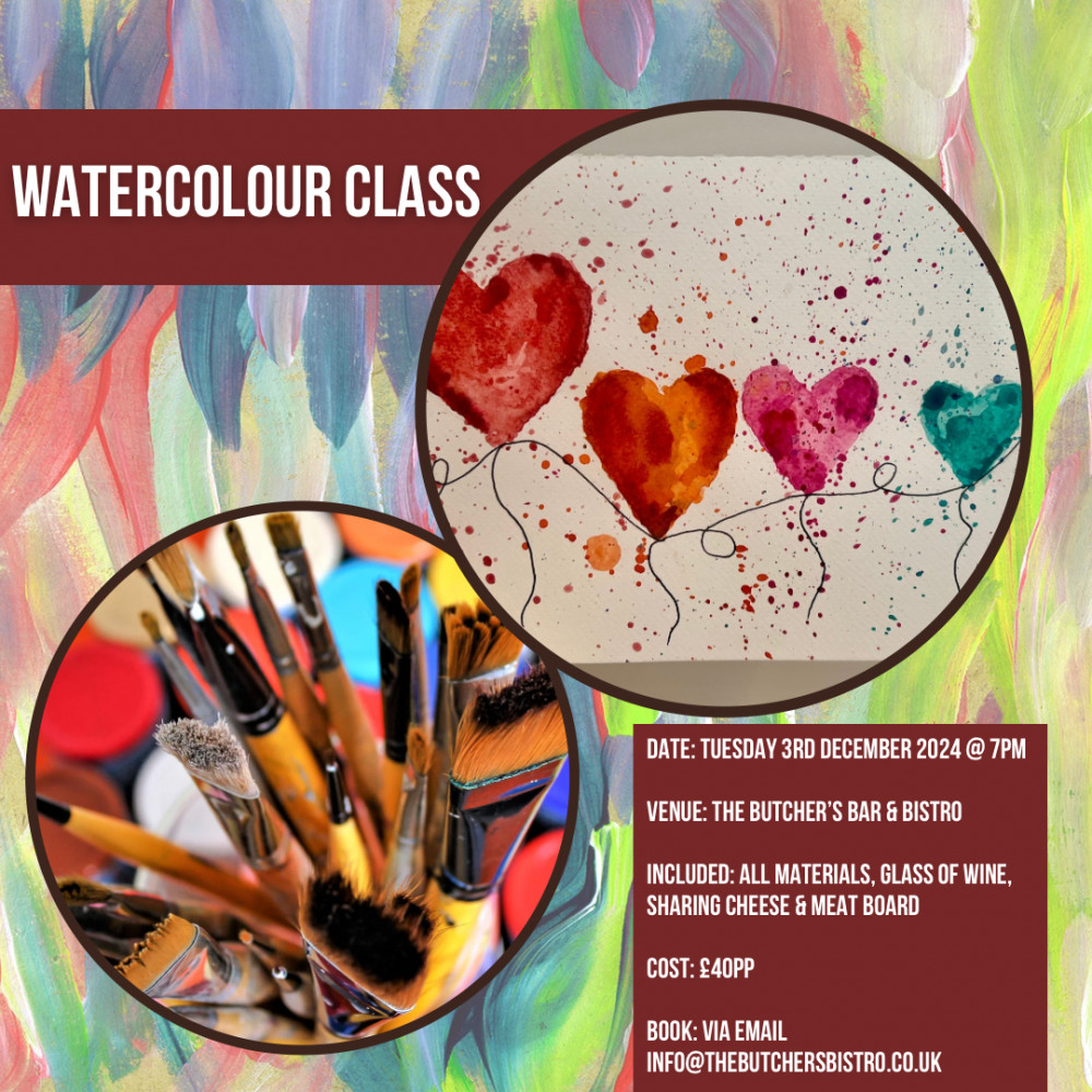Watercolour and wine class Watercolour and wine class