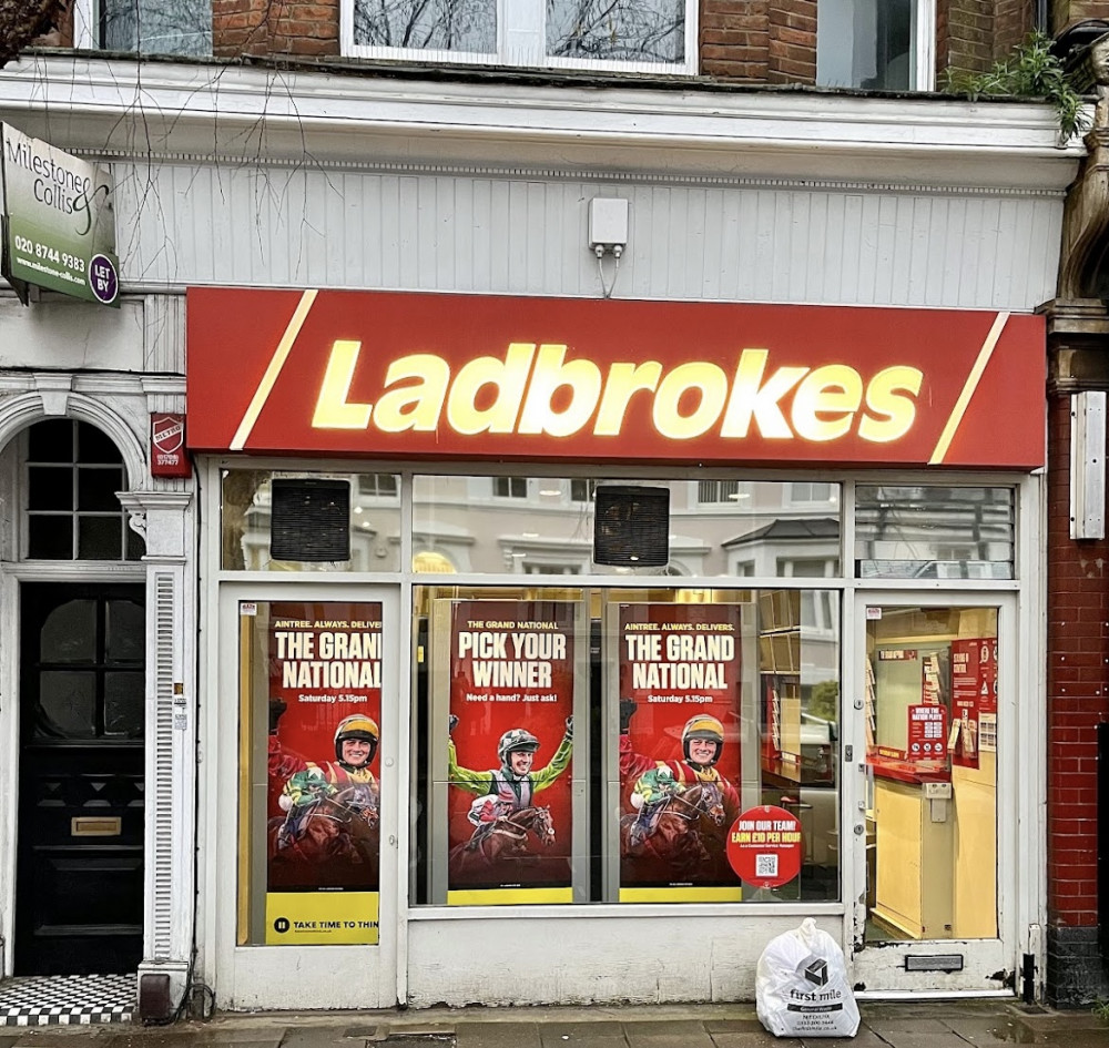 The former Ladbrokes is located at 140 Teddington High Street (Image via Google Maps)