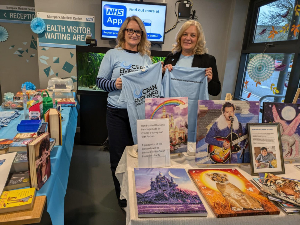 Deborah Cope and practice manager Denise Smith at today's event. (Photo: Nub News)