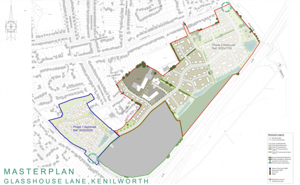 Outline plans for the whole development at Thickthorn (image via planning application)