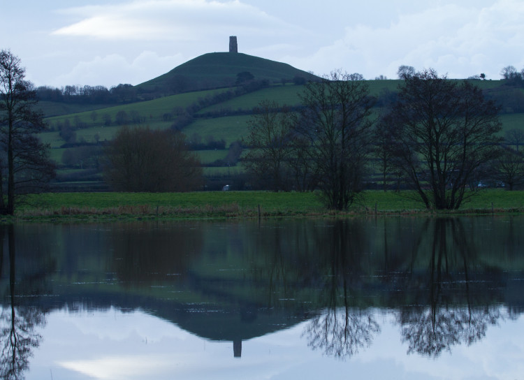 Glastonbury Tor reflected in flooded fields (File photo) 