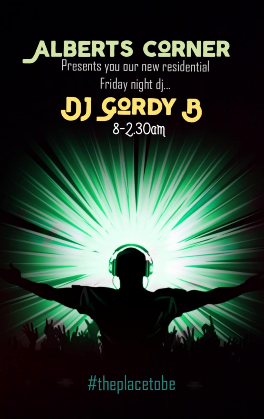 Party Night is at Albert's Corner every Friday with DJ Gordy B on the decks from 8pm until 2.30am.