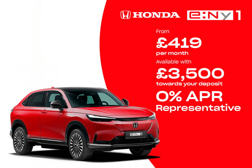 Swansway Honda Stockport's offer of the week is the Honda e:Ny1 Elegance, available for £419 per month (Image supplied)