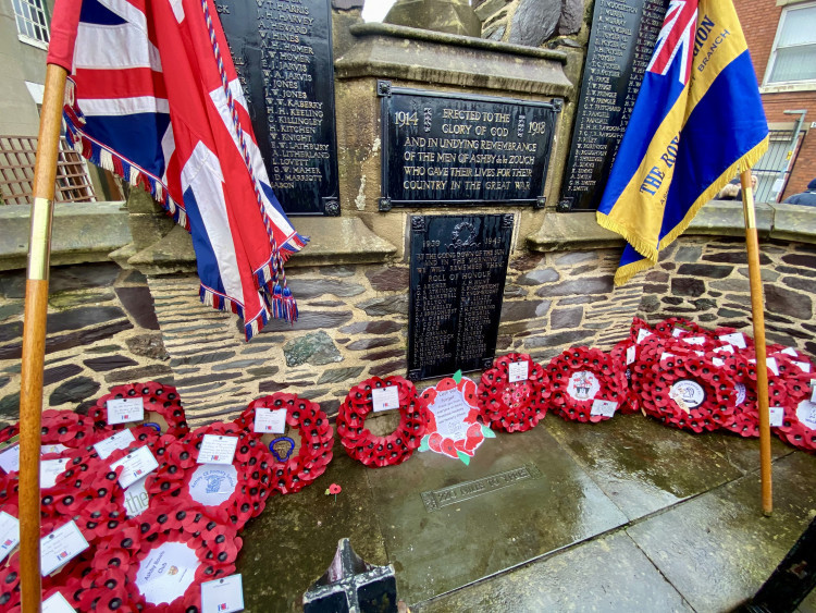 Wreaths were laid at the War Memorial in Ashby last year. Photo: Ashby Nub News