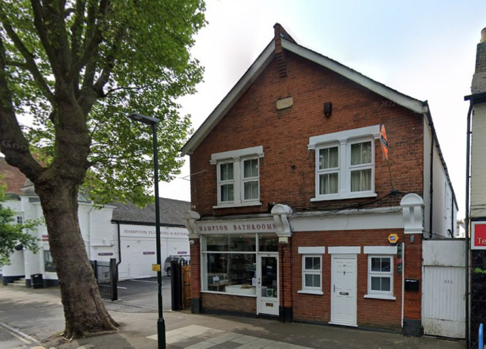 Hampton Bathrooms' unit at 83a Station Road could be turned into two flats (Image via Google Maps)