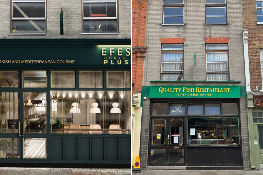 EFES Donor Plus will take the place of Quality Fish Restaurant and Takeaway on King Street, Richmond (credit: Planning application).