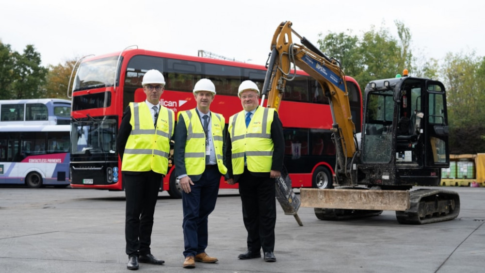 From left: Cllr Jeff Henry, Cllr Mark Platt and Piers Marlow, MD First East of England.