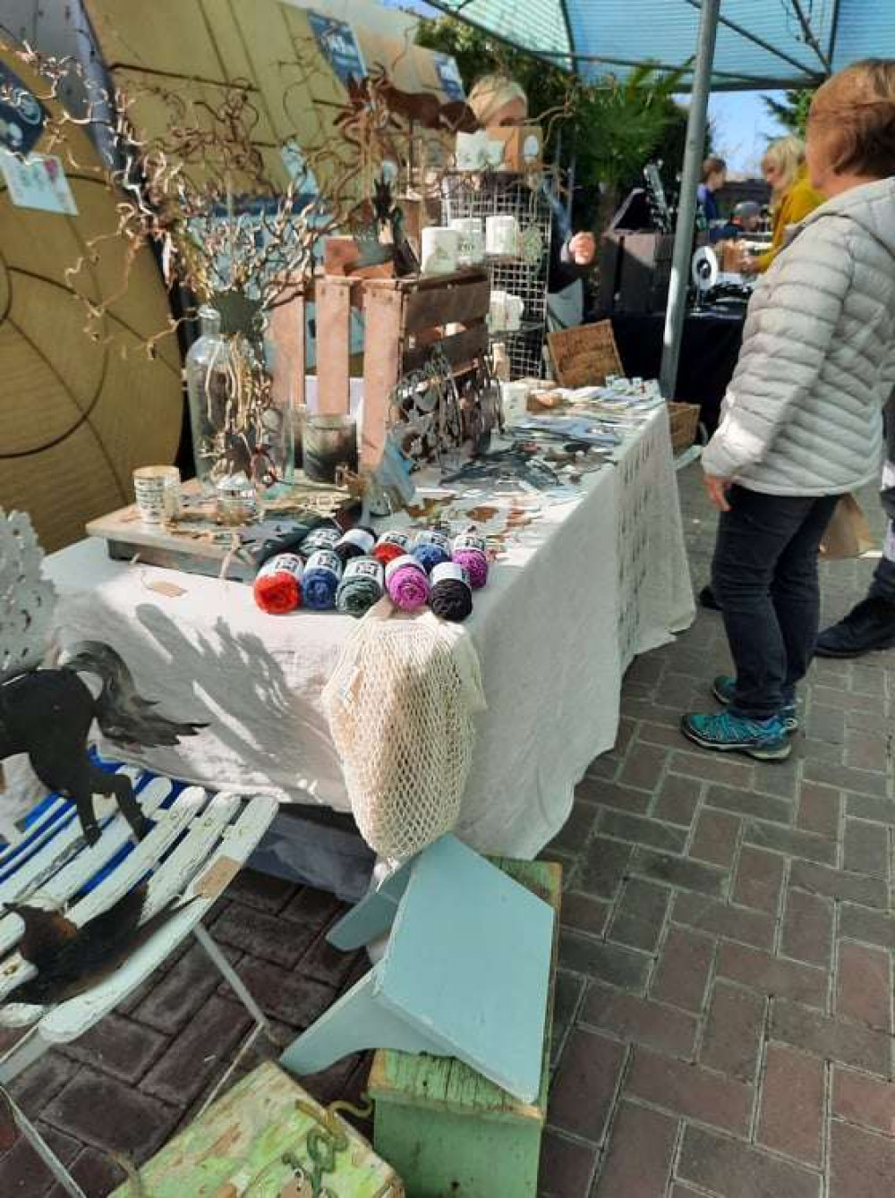 Locals browsing at the Art, Craft and Enterprise Fair