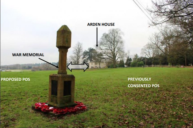 The open space will be by Arden House (image via planning application)