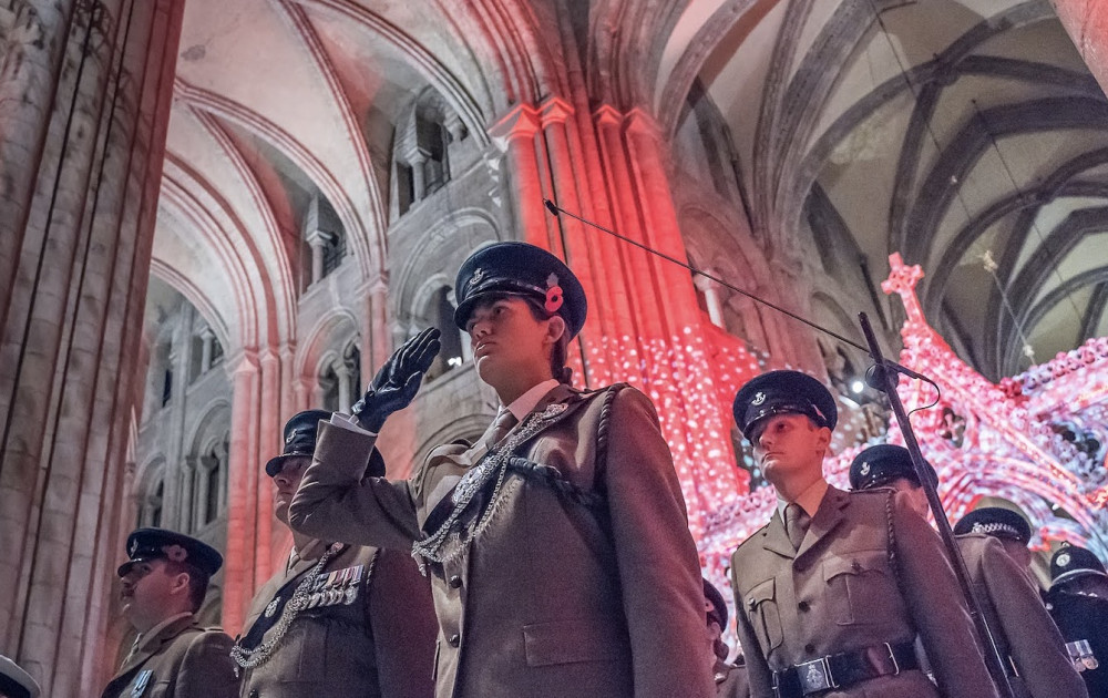 Service at Wells Cathedral. 