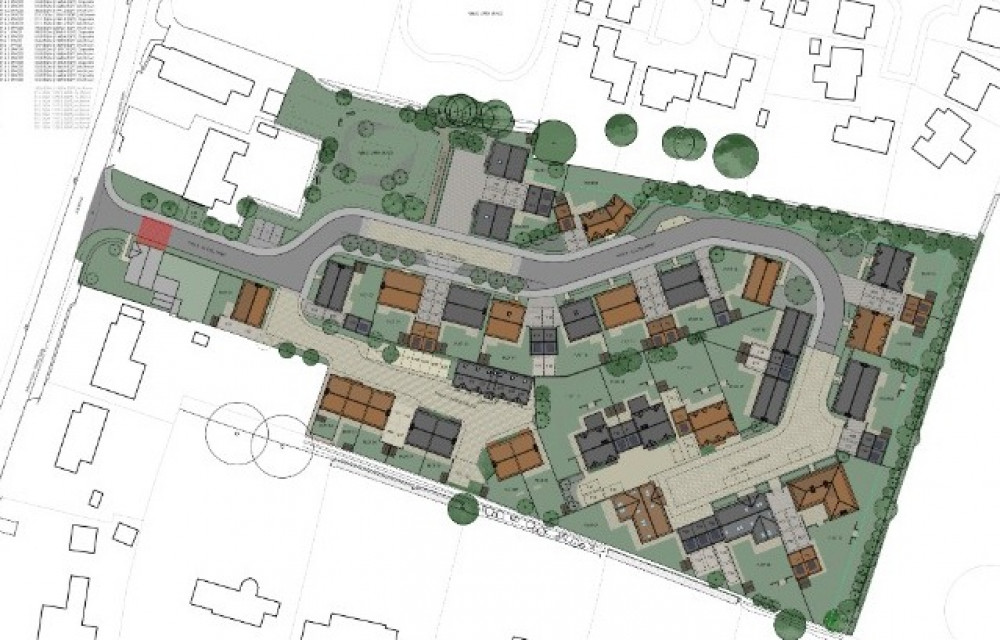 Revised Plans For 32 Homes On Sub Road In Butleigh. CREDIT: Boon Brown Architects. 